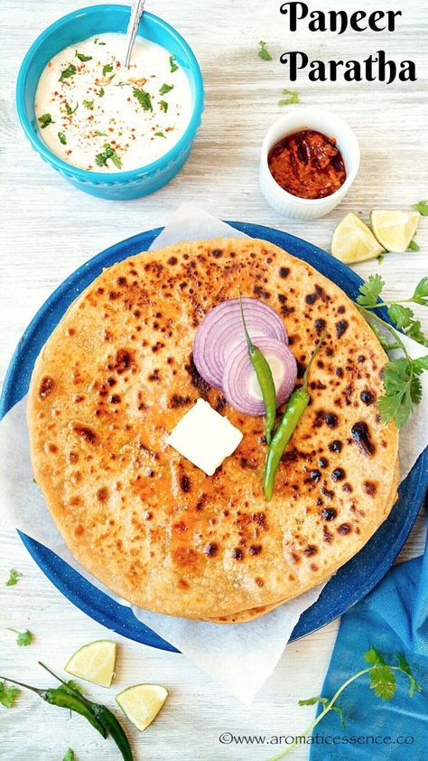 Paneer Paratha | How To Make Paneer Paratha Paratas Recipe, Alu Paratha, Paratha Bread, Indian Paneer Recipes, Aloo Paratha Recipe, Paneer Lababdar, Paneer Paratha, Aloo Paratha, How To Make Paneer