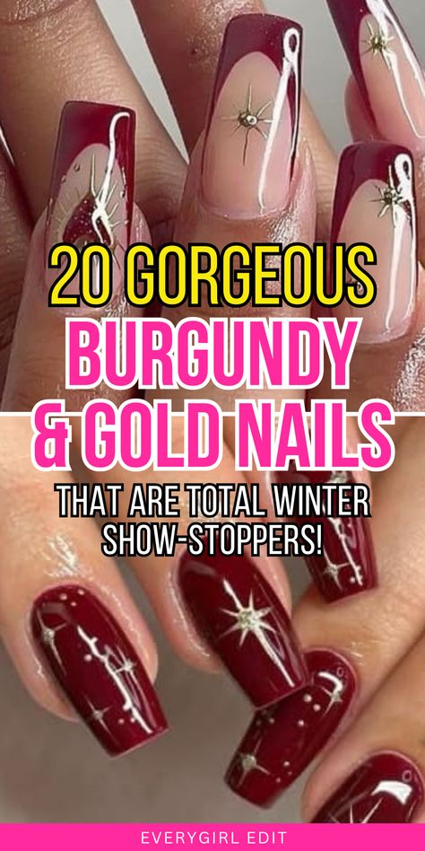 burgundy and gold nails, burgundy and gold nail designs, burgundy and gold nail ideas, burgundy and gold nail art, burgundy and gold nail inspo, burgundy and gold nails 2024, burgundy and gold nail designs 2024, burgundy and gold nail ideas 2024, best burgundy and gold nails, best burgundy and gold nail designs. Burgundy White And Gold Nails, Red Wine Manicure, Burgundy Nails With Gold Tips, Maroon And Gold Christmas Nails, Christmas Nails Burgundy And Gold, Red And Gold Design Nails, Gold And Wine Nails, Burgundy Christmas Nails Acrylic, Burgundy And Gold Christmas Nails