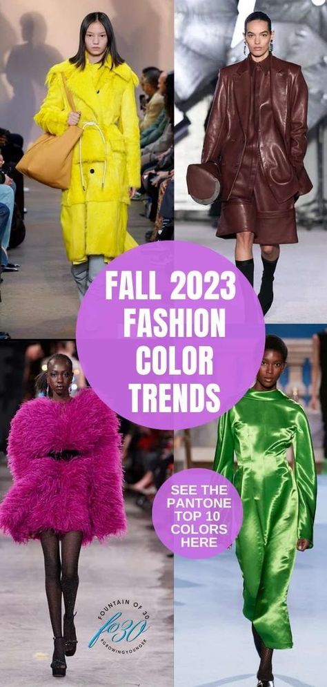 Fall 23 Runway Trends, Fall 2023 Fashion Trends Vogue, 2023 Fall Pantone, Pantone 2023 2024 Color Trends, Aw23 Trends Fashion, Autumn Colours 2023, 2023 Color Trends Clothing, Fall Winter Color Palette 23/24, Fall Winter 2023/24 Trends