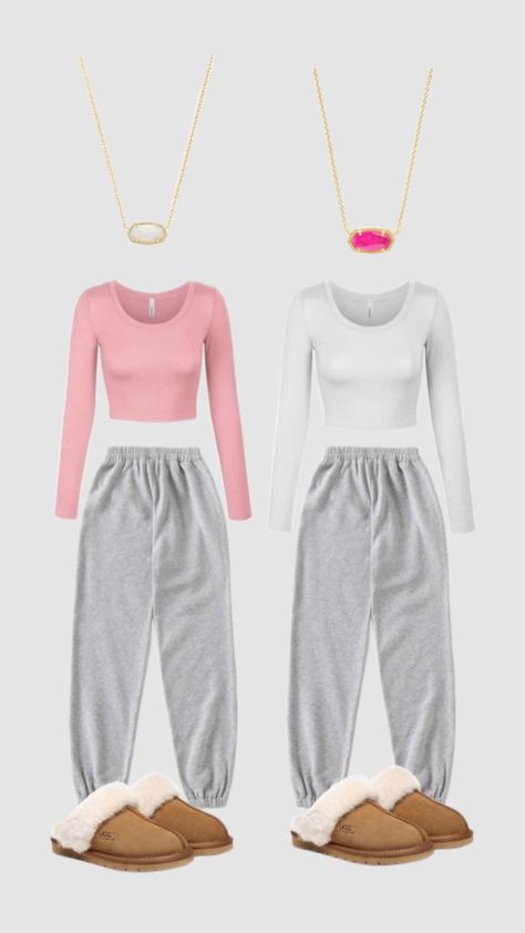 #matchingoutfits #white #pink Match Outfits, Simple Trendy Outfits, Cute Everyday Outfits, Matching Outfits, Everyday Outfits, Trendy Outfits, Best Friend, Pants, Pink