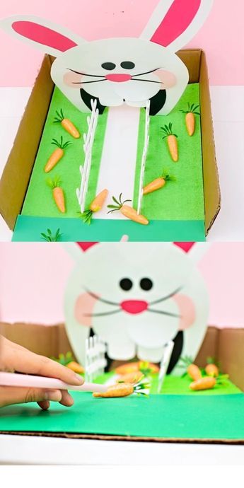 Fine Motor Skills Activity, Easter Craft For Kids, Motor Skills Activity, Cardboard Ideas, Chinese Desserts, Easter Games For Kids, Children Activities, Sock Puppets, Easter Games