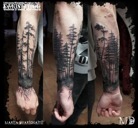 Forest Tattoo Sleeve, Forest Forearm Tattoo, Tree Sleeve Tattoo, Tree Sleeve, Forest Tattoo, Nature Tattoo Sleeve, Forest Tattoos, Forearm Sleeve Tattoos, Tree Tattoo Designs