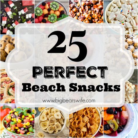 When you're ready to pack and head to the shore, make sure to pack a few of these beach snacks to keep the family happy while they're playing in the sand! Lake Snacks, Beach Day Food, Beach Vacation Meals, Vacation Snacks, Beach Snack, Boat Snacks, Beach Snacks, Vacation Meals, Summer Corn Salad