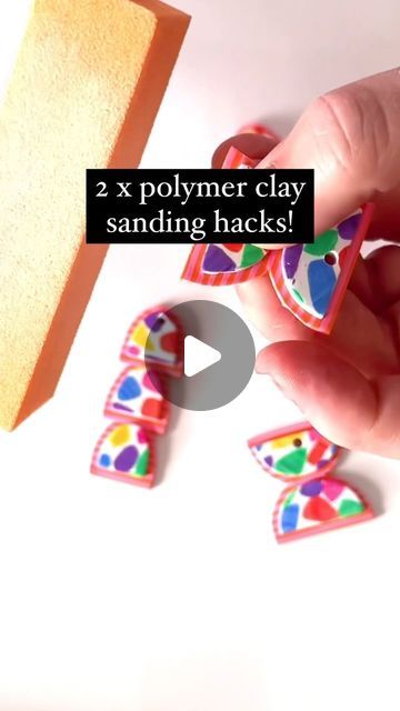 🌈 I teach beginners to make cool polymer clay earrings on Instagram: "Struggling to get into those difficult to reach places in your polymer clay earring components? Or tired of sanding off your fingertips?! 

1️⃣ You can buy sanding blocks in DIY stores but you can also use nail sanding/ buffing blocks, which you can buy in packs from places like Amazon. They’re amazing for making light work of sanding and blocks give you more control than using sheets of sandpaper.

2️⃣ buy a stainless steel nail file for getting right into awkward crevices. They’re also great for short sharp edges like the ones you see in this Reel.

🤓 Was this helpful? Tell me below! Also, I apologise for not having a much needed mani - I’ve been prioritising some more important things recently 💅🏼 x

#polymerclayti Sanding Blocks, Sanding Block, How To Make Light, Sanding, Polymer Clay Earrings, Clay Earrings, Polymer Clay