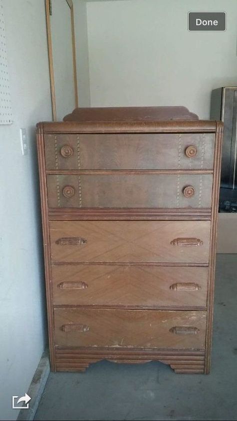 Check out this repurposing idea for converting a tall dresser into a rustic farmhouse cabinet. The before and after will show ou the step by step instructions you need to create this diy project yourself. #diy #dresser #farmhouse Dresser Projects, Farmhouse Pantry Cabinets, Dining Set Makeover, Remodel Furniture, Rustic Cabinet, Farmhouse Dresser, Update Cabinets, Furniture Flip, Rustic Cabinets