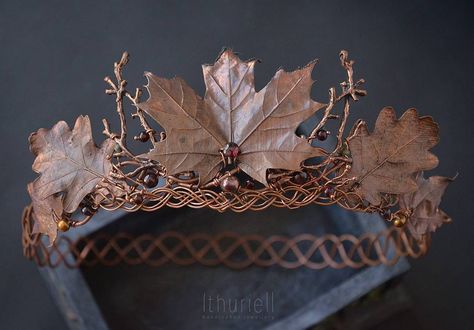 Hello, Autumn. I've missed you 🍁✨  Lady of the Fall crown - coming soon ;) Fantasy Tiara, Fall Crown, Leaves Crown, Copper Crown, Elven Circlet, Mermaid Headpiece, Queen Tiara, Fantasy Crown, Leaf Crown