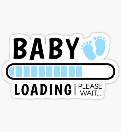 Pregnancy Reveal Stickers | Redbubble Baby Boy Stickers, Vom Avea Un Copil, Pregnancy Scrapbook, Baby Loading, Baby Sticker, Sticker Baby, Baby Boy Cards, Cricut Baby, Baby Boy Scrapbook