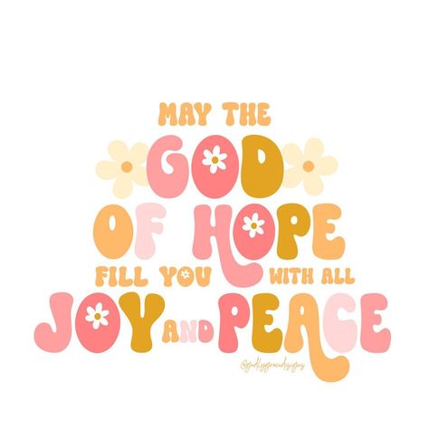 “May the God of hope fill you with all joy and peace in believing, so that by the power of the Holy Spirit you may abound in hope.” ‭‭-… | Instagram Scripture On Hope, Worshipping God, Christian Wallpapers, Bible Journal Notes, Procreate Illustration, Joy And Peace, Bible Verse Cards, Bible Quotes Wallpaper, Peace And Joy