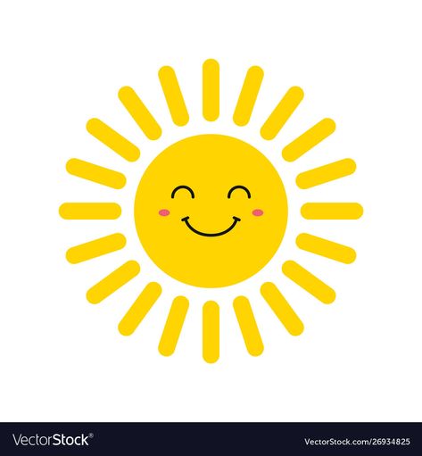 Sunshine Clipart Free, Cute Sun Drawing, Moon And Sun Painting, Sun Vector Illustration, Kawaii Sun, Sun Emoji, Sun Images, Smiley Sun, Sun Vector