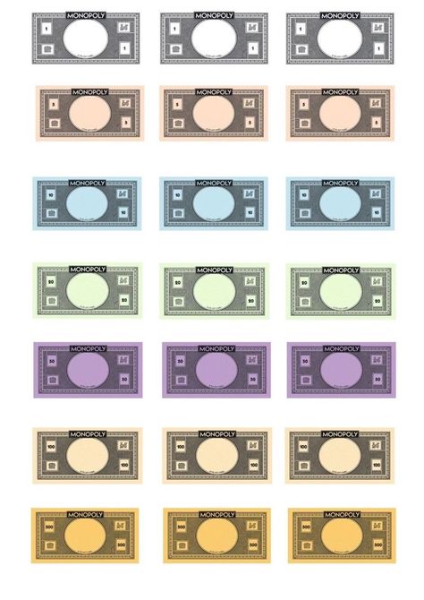 Monopoly Template Editable, Monopoly Money Template, Monopoly Money Printable, Make Your Own Monopoly, Play Money Template, Printable Play Money, Custom Monopoly, Game Money, Harry Potter Monopoly