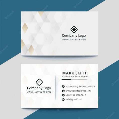 Premium Vector | Professional elegant blue and white modern business card design Innovative Business Cards, Unique Business Cards Design, Modern Business Cards Design, Modern Business Card, Unique Business Cards, Modern Business Cards, Business Card Design, Premium Vector, Graphic Resources