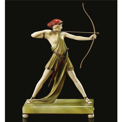 Holding Bow And Arrow, Bow And Arrow, Marble Statues, Young Woman, Art Inspo, Art Nouveau, Onyx, Greek Statue, Princess Zelda