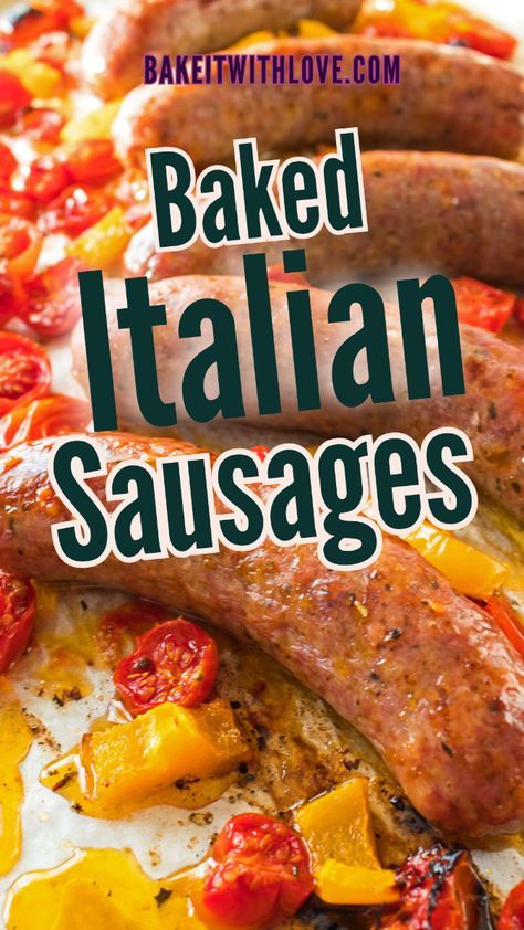 My baked Italian sausage is quite possibly the easiest dinner ever and ensures that your sausage links are cooked completely. There are countless flavor combinations to spice up your roasting pan and make your sweet Italian, spicy Italian, beef, pork, chicken, or even turkey sausage into a one-pan meal. Sweet Sausage Recipes, Sweet Italian Sausage Recipes, Baked Italian Sausage, Italian Sausage Recipe, Easiest Dinner, Balsamic Vinegar Recipes, Sausage Ingredients, Italian Sausages, Italian Chicken Sausage