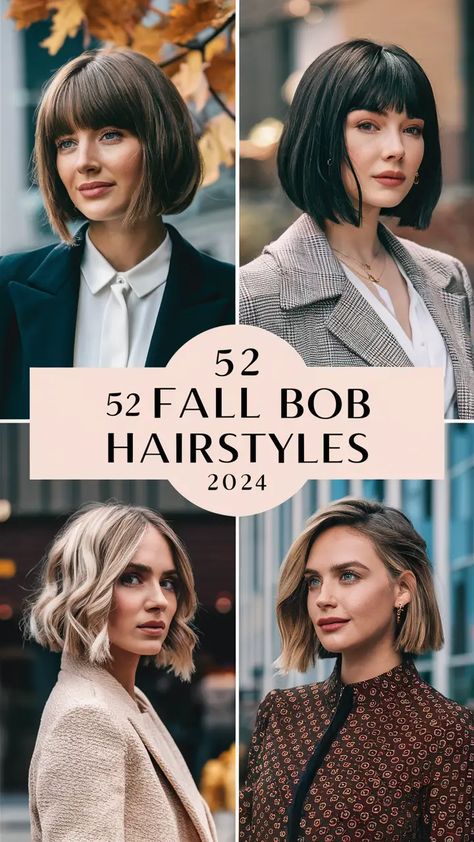 52 Trendy Fall Bob Hairstyles 2024: Cuts, Colors, and Styles for Every Hair Type and Face Shape Fall Bob Hairstyles, Fall Bob, Hair Stylea, Inverted Bobs, Brunette Tones, Choppy Bobs, One Length Hair, Modern Bob Hairstyles, Choppy Bob Hairstyles For Fine Hair