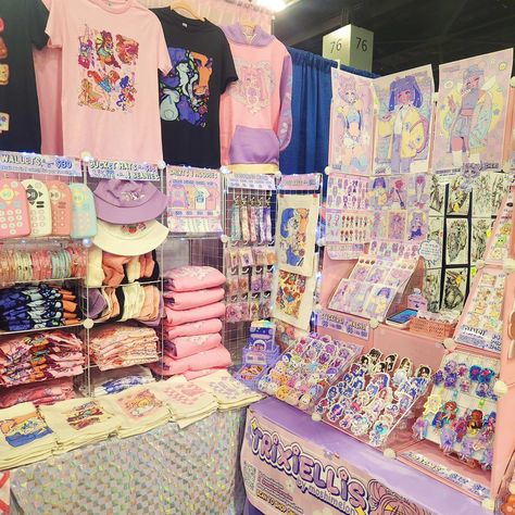 Helloooooo @otakufestfl ✨️✨️ we are here at table 440 ready to see everyone! We have SO much, from apparel to stickers so make sure to swing on by and say hi! #artistalley #otakufest #danmei #kpop Convention Setup, Convention Booth, Hello Kitty Bathroom, Art Fair Booth, Vendor Table, Future Inspiration, Broom Closet, Market Display, Vendor Booth