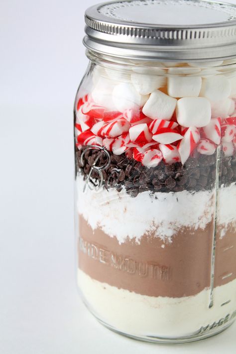 Homemade Hot Chocolate Mix - a great gift in a jar idea for the holidays! Mason Jar Recipe, Homemade Hot Chocolate Mix, Mason Jar Christmas Gifts, Mason Jar Meals, Homemade Hot Chocolate, Hot Cocoa Mixes, Christmas Mason Jars, Chocolate Caliente, Hot Chocolate Mix