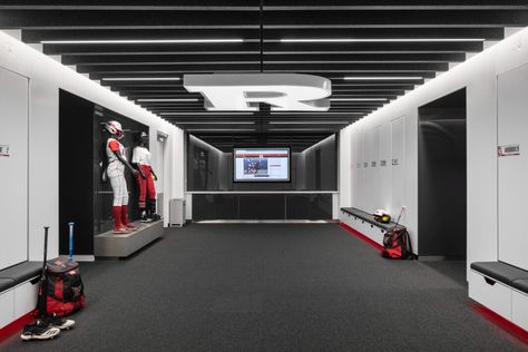 Rutgers University Women's Athletic Locker Rooms - Perkins Eastman Athletic Locker, Basketball Arena, University Plan, Softball Field, Lakers Kobe, Rutgers University, Softball Team, Student Athlete, Rooms Reveal