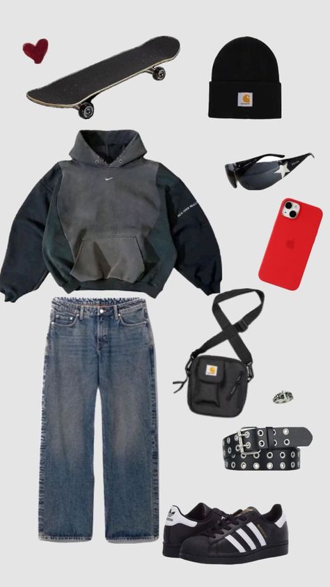 Outfit Ideas Grunge, Red Grunge, Skater Aesthetic, Aesthetic Red, The Winter, Men's Fashion, Outfit Ideas, Mens Outfits, Red