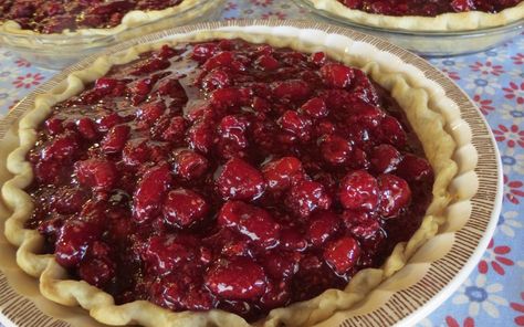 Cherry Raspberry Pie, Pioneer Woman Cherry Pie, Raspberry Jello Pie, Cherry Pie With Chocolate Crust, Kneaders Raspberry Cream Pie, Cherry Pie Using Canned Tart Cherries, Fancy Cherry Pie, Jello Pie, Raspberry Pie Filling