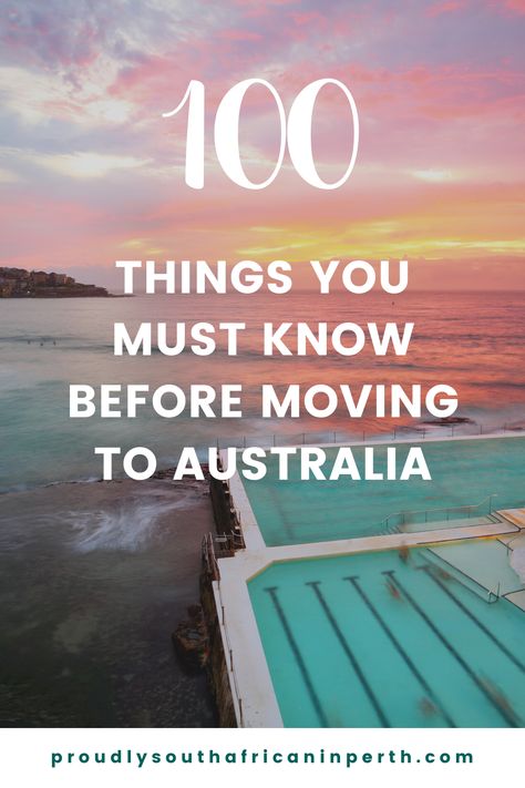 Its impossible to know everything about a new place you are moving to, and for many people emigration can be a huge shock in all aspects of your life. Here are 100 things you must know about moving to Australia, to help you prepare for your move. Moving To Australia From Uk, Moving To Australia From America, Australia Adventure, Australia Immigration, Moving Abroad, Getting Ready To Move, Moving To Australia, Move Abroad, Expat Life