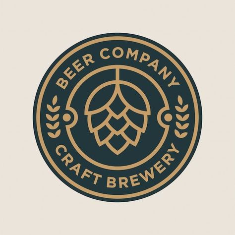 Brewery logo design concept with beer mug, hops, and barley. Perfect for craft brewery, microbrewery, and beer King Name, Brewery Logo Design, Ribbon Lettering, Craft Beer Logo, Beer Logo Design, Brewery Logo, Clean Logo Design, Logo Design Concept, Vintage Badge