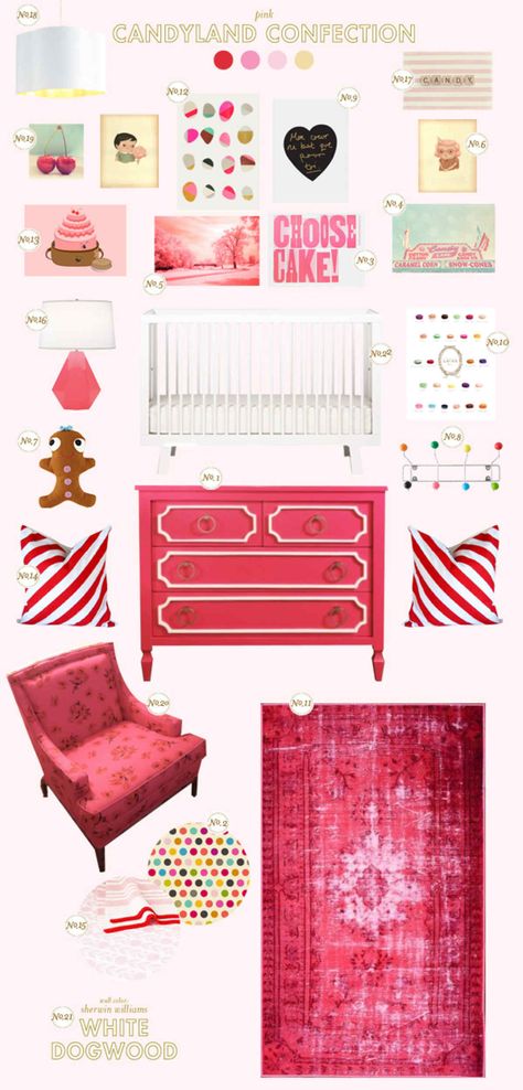 candyland confection Dresser Inspiration, Nursery Inspiration Girl, Pink Baby Room, Lay Baby Lay, Coral Bedroom, Baby Nursery Inspiration, Baby Room Ideas, Nursery Dresser