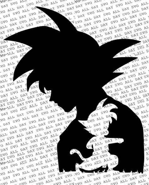 Dragon Ball Z Svg, Goku Silhouette, Dragon Ball Z Goku, Dragon Ball Z Shirt, Dragon Ball Tattoo, Idee Cricut, Laser Cut Wood Crafts, Dragon Ball Painting, Dragon Ball Super Art