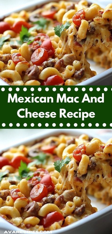 Searching for a fun and flavorful meal? This Mexican Mac and Cheese offers a unique spin on traditional mac and cheese, making it a perfect addition to your easy dinner ideas. Enjoy a comforting dish that’s both satisfying and simple to prepare. Dinner Ideas Easy Beef, Beef Ground Recipes, Tasty Ground Beef Recipes, Mexican Macaroni, Simple Ground Beef Recipes, Mexican Mac And Cheese, Delicious Ground Beef Recipes, Quick Beef Recipes, Ground Beef Meals