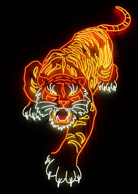 Tiger Custom LED Neon Sign Personalize inscriptions and | Etsy Tiger Aesthetic, Neon Tiger, Rauch Fotografie, Aesthetic Neon, Pencak Silat, Japon Illustration, Orange Walls, Rainbow Aesthetic, Neon Aesthetic