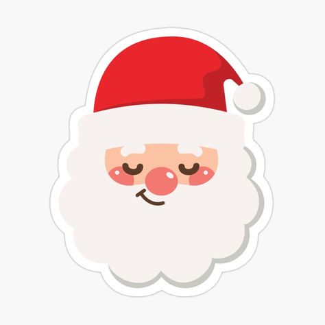 Stickers Printable Cute, Santa Claus Stickers, Cute Christmas Stickers, Christmas Stickers Printable, Santa Claus Cap, Xmas Stickers, Santa Claus Drawing, Santa Stickers, Christmas Emoji