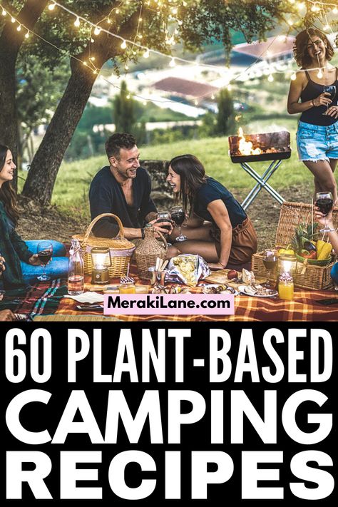 Vegan Camping Meals, Grillable Veggie Burger, Vegan Camping Food, Camping Food Ideas, Vegan Breakfast Casserole, Smoothies Vegan, Vegan Potato Salads, Easy Camping Meals, Family Vacay