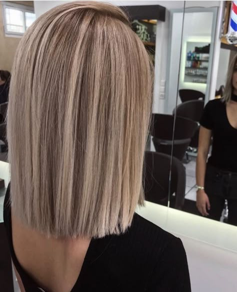 ChampagneMami03 Medium Length Hair Straight, Medium Long Hair, Short Straight Hair, Shoulder Length Hair Cuts, Trending Haircuts, Bob Haircuts, Long Bob, Shoulder Length Hair, Balayage Hair