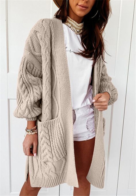 Long knit cardigan outfit