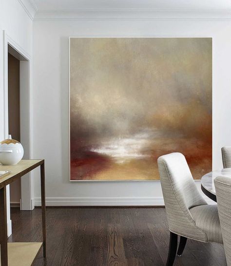 Canvas Sea Painting, Ideas Decoracion Salon, Sky Landscape Painting, Brown Abstract Painting, Painting Sunrise, Beach Oil Painting, Sky Abstract, Sky Art Painting, Sunrise Landscape