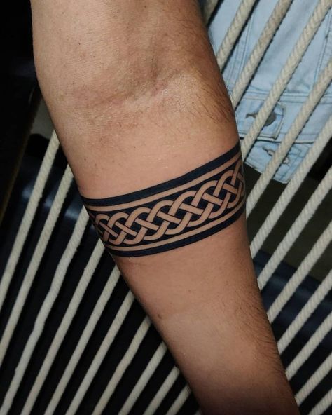 10 Best Celtic Band Tattoo Ideas You'll Have To See To Believe! | Outsons | Men's Fashion Tips And Style Guides Scottish Arm Band Tattoo, Celtic Band Tattoo For Men, Charlie Tattoo, Celtic Band Tattoo, Band Tattoo Ideas, Ankle Band Tattoo, Celtic Sleeve Tattoos, Hai Tattoo, Wrist Band Tattoo