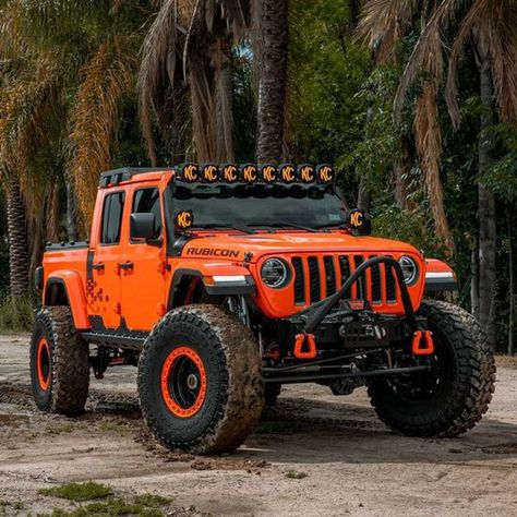 Orange Jeep Gladiator, Jeep Gladiator Mods, Shop Wheels, Jeep Offroading, Jeep Gladiator Accessories, Jeep Gladiator Custom, Orange Jeep Wrangler, Mobil Off Road, Orange Jeep