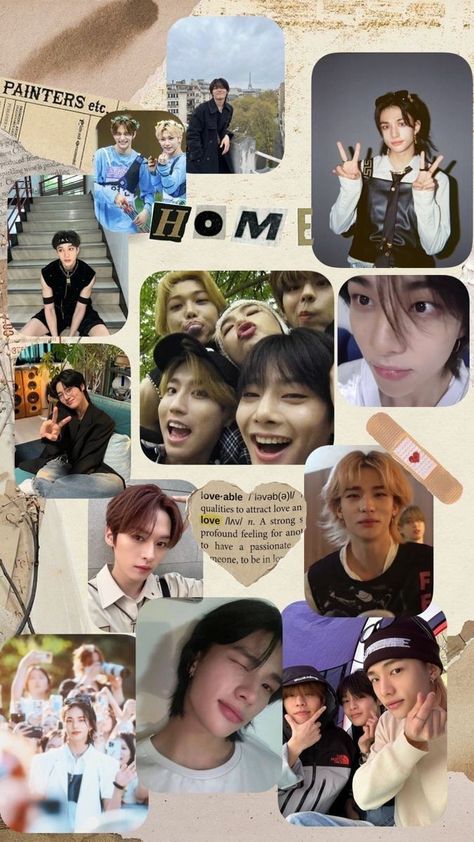 Skz Lockscreen, Kids Collage, Skz Wallpaper, Kpop Iphone Wallpaper, Cute Lockscreens, Straykids Hyunjin Photoshoot, Kids Background, Skz In Cute, Savage Kids