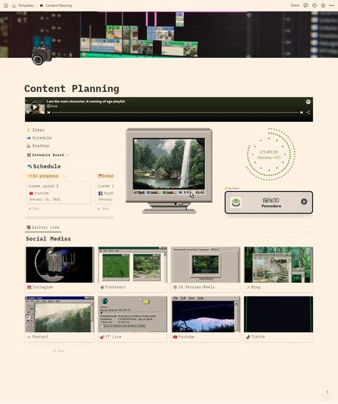 Content Planning Notion Template Notions Aesthetic, 블로그 디자인, Notion Templates, Content Calendar, Small Business Planner, Theme Template, Dashboard Template, Content Planner, Notes Inspiration