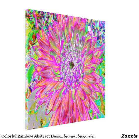 Cactus Dahlia, Purple Cactus, Dining Room Entry, Flower Paint, Office Canvas, All Over Print Design, Over Print Design, Pink Inspiration, Abstract Flower Painting