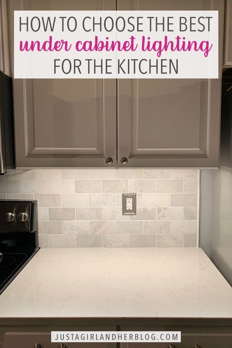 Thinking of adding under cabinet lighting in your kitchen? Be sure to read this post before you buy any of the supplies! | #undercabinetlighting #lighting #kitchenlighting Kitchen Counter Lighting, Best Under Cabinet Lighting, Installing Under Cabinet Lighting, Over Kitchen Sink, Kitchen Under Cabinet Lighting, Light Kitchen Cabinets, Under Counter Lighting, Kitchen Lighting Design, Above Kitchen Cabinets