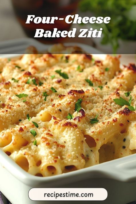 Cheese Baked Ziti, Cheesy Pasta Bake, Pasta Marinara, Ziti Recipe, Ziti Pasta, Ziti Recipes, Baked Ziti Recipe, Marinara Sauce Homemade, Cheese Baked