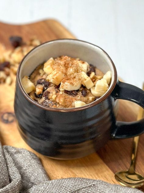 2 Minute Banana Bread Mug Cake Mug Banana Bread, Banana Bread Mug Recipe, Microwave Banana Bread In A Mug, Healthy Banana Bread In A Mug, Banana Mug Cake No Egg, Quick Banana Bread Recipe, Pudding In A Mug, Quick Banana Bread, Banana Bread Mug