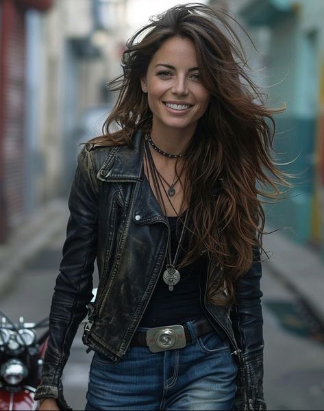 Shaggy Fringe, Bike Outfit, Weather Clothes, Look Boho Chic, Look Jean, Boho Hair, Chique Outfits, Retro Styles, Short Waves