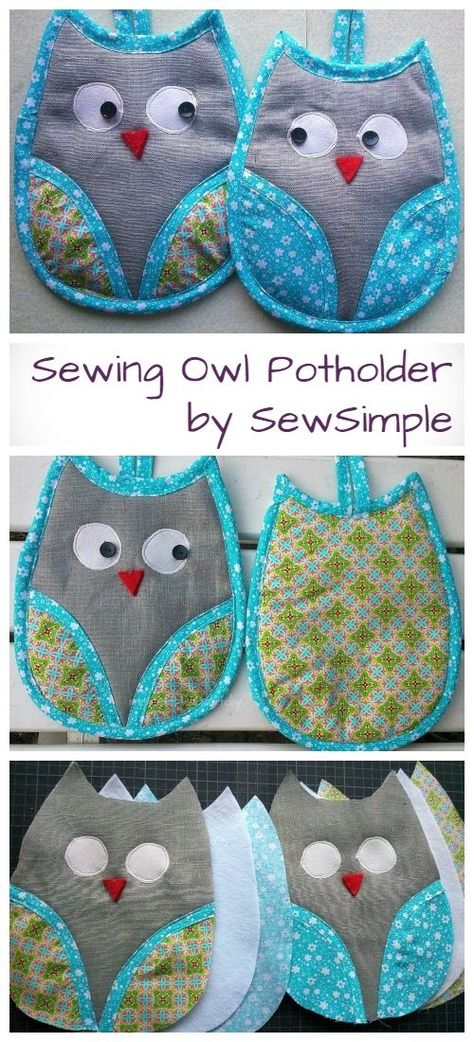 DIY Owl Potholder Free Sewing Patterns & Video Tutorials | Sewing patterns free, Diy sewing gifts, Owl sewing Owl Sewing Patterns Free, Dog Pot Holder Pattern, Free Hot Pad Patterns To Sew, Chicken Potholders To Sew, Sewing Pot Holders, Hot Pads Sewing Patterns Free, Free Pot Holder Patterns, Pot Holders Diy Free Pattern, Potholders To Sew Free Pattern