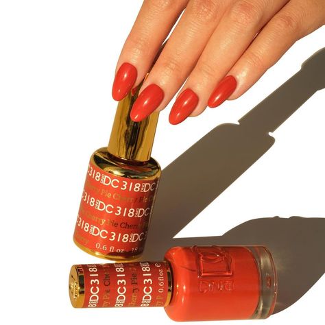 Dnd Gel Polish Colors Orange, Dnd Gel Polish Colors Fall Orange, Dnd Burnt Orange Gel Polish, Orange Dnd Gel Polish, Burnt Orange Gel Nails, Fall Nails Dnd Gel, Daisy Nail Designs, Daisy Nail Design, Happy First Day Of Fall