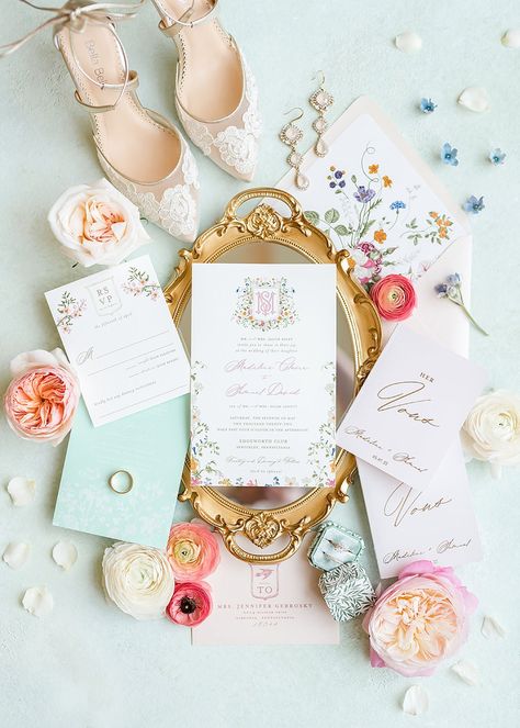 Lavender And Peach Wedding, Grand Millennial Wedding, Lavender And Peach, Millennial Wedding, Peach Wedding Invitations, Spring Wedding Ideas, Grand Millennial, 2025 Wedding, Wedding Details Photography