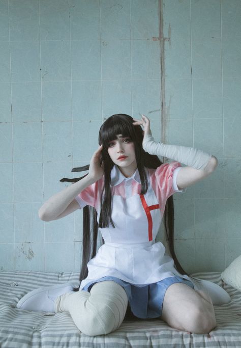 Mikan Cosplay, Danganronpa Mikan, Mikan Tsumiki Cosplay, Dream Cosplay, Mikan Tsumiki, Dangan Ronpa, Super Danganronpa, Outfit Dress, Danganronpa