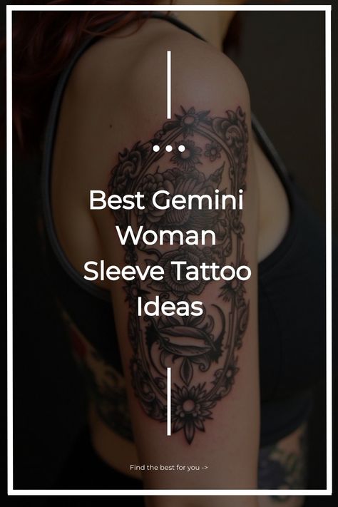 Best Gemini Woman Sleeve Tattoo Ideas Gemini Arm Tattoo For Women, Gemini Wrist Tattoos For Women, Two Faced Gemini Tattoo, Gemini Tattoo Designs For Women, Gemini Symbolism, Gemini Tattoos For Women, Gemini Tattoo Designs Unique, Woman Sleeve Tattoo Ideas, Gemini Tattoo For Women