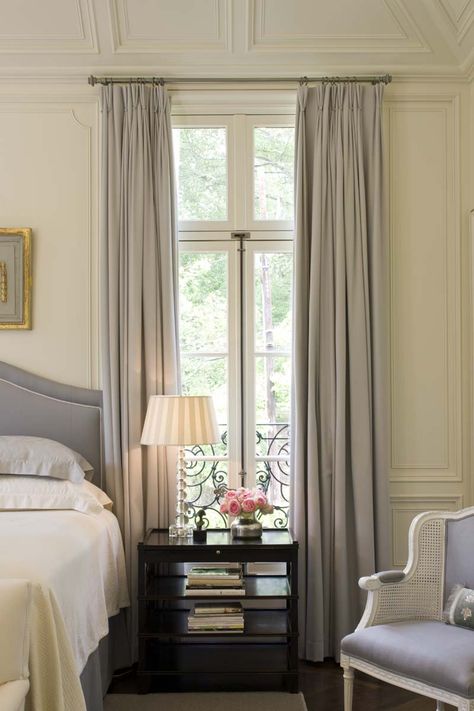 French Courtyard House - William T. Baker | Award-Winning Classical Residential Designer French Courtyard, Sophisticated Bedroom, French Style Homes, Teen Girl Bedroom, Gorgeous Bedrooms, Transom Windows, Courtyard House, Decoration Inspiration