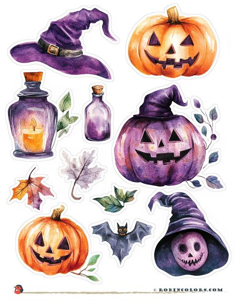 Free Printable Halloween Stickers with Watercolor Art Elements
#HalloweenPin24 Halloween Stickers Printable, Halloween Clipart Free, Printable Sticker Paper, Witch Coloring Pages, Free Printable Halloween, Skull Coloring Pages, Cute Creepy, Beautiful Witch, Stencils Printables